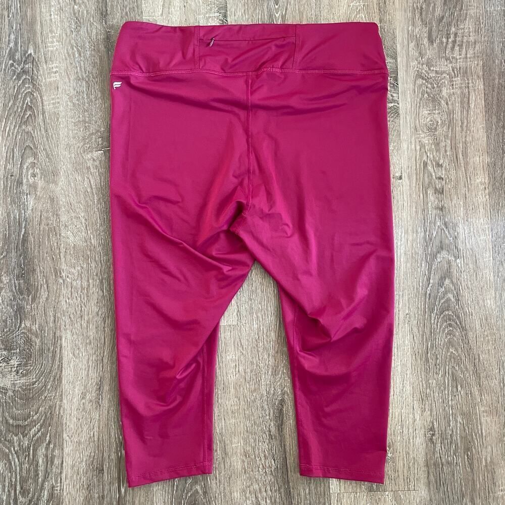 Fabletics Fuchsia Pink Raspberry Color Crop Leggi… - image 2